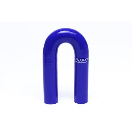 Hps Performance 1-1/2 in ID, 4-Ply High Temp Reinforced Silicone 180 Degree U Bend Elbow Coupler Hose, Blue HTSEC180-150-BLUE
