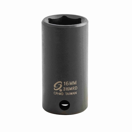 Sunex 3/8 in Drive 16Mm Semi-Deep Impact Socket 316MRD