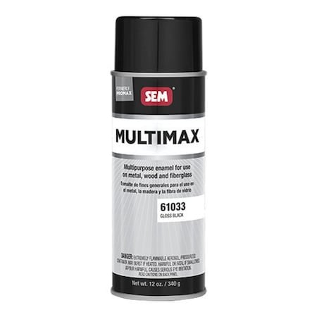 Sem MULTIMAX Aerosol Enamel, 16 oz, Black, Gloss 61033
