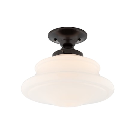 Hudson Valley Lighting Petersburg 1 Light Semi Flush 12.75 In. Old Bronze 3412F-OB