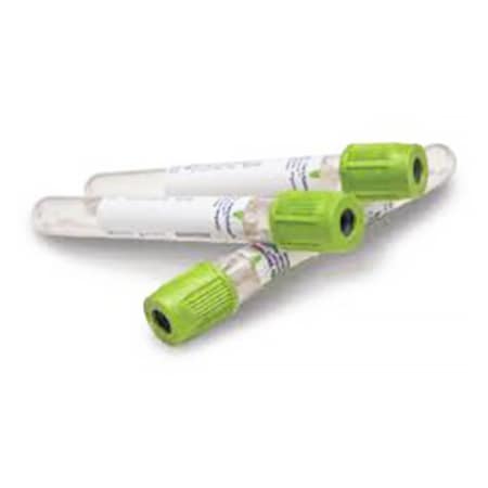 Bd Vacutainer Barricor, Blood Collection Tube, Plastic, 3mL, 13x75mm, Lime, 100PK 365050