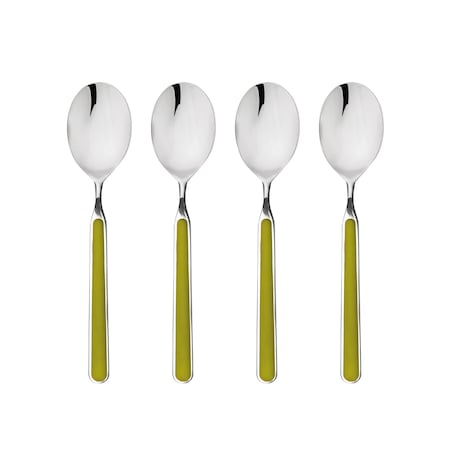 Mepra Fantasia American Coffee Spoon Set - 4 Pcs. - Olive-Green 10Q744426