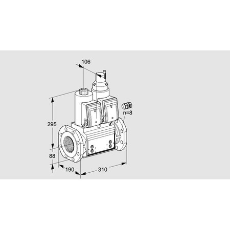 Honeywell Kromschroder VLV, DBL SOLND, 80MM ISO FLG, VCS780F05NLW KS88202742
