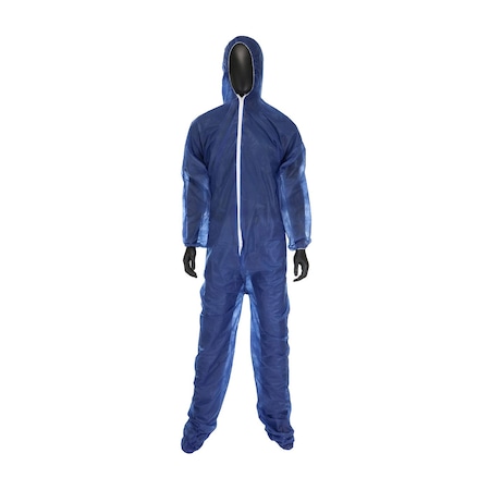 Pip SBP Navy Coverall With Hood & Boot 20GSM, 25PK 3584/XXXL