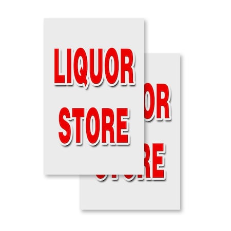 Signmission Liquor Store, Vinyl Decals Only 24 Inch x 36 Inch, Vinyl Decal, 2PK DSB-2436-2PACK-Liquor Store