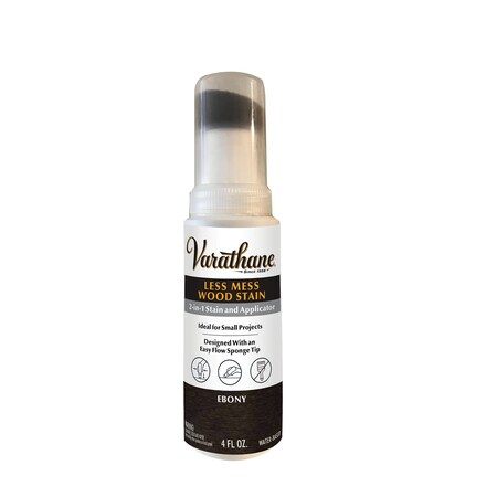 Varathane Less Mess Wood Stain, Ebony, 4 oz Bottle 368031