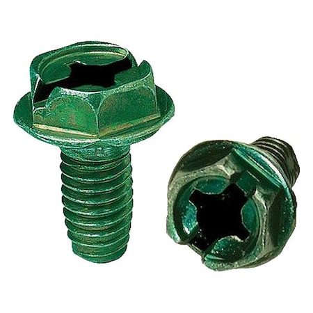 Ideal GroundingScrew, ZincPlatedSteel, 0.5inL 30-3194
