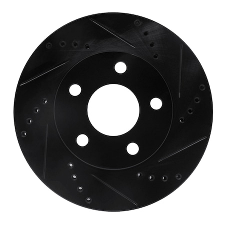 Dynamic Friction Co DFC Brake Rotor - Drilled and Slotted - Black 633-52011R