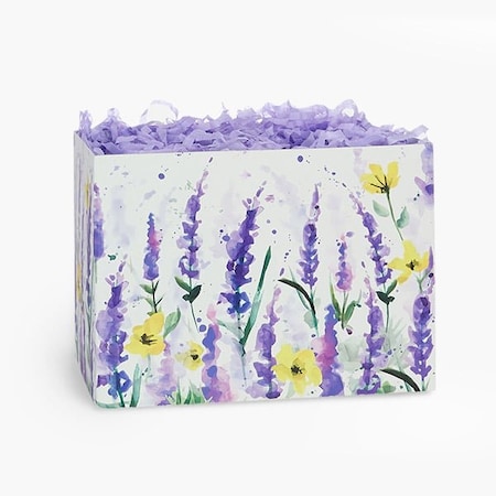 Nashville Wraps Watercolor Lavender Basket Box, Large 10.25x6x7.5, 6PK WLL