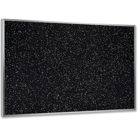 Ghent 3' x 4' Bulletin Board - Speckled Recycled Rubber Surface - Silver ATR34-TN