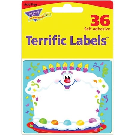 Trend Enterprises Happy Birthday Terrific Labels, PK216 T68031