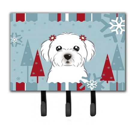 Carolines Treasures Winter Holiday Maltese Leash and Key Holder BB1704TH68