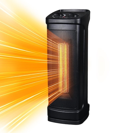 Edendirect 1500W Electric Portable Ceramic Heaters with 70deg Oscillating Room Tower Heater for Office Bedroom IR-HT1017