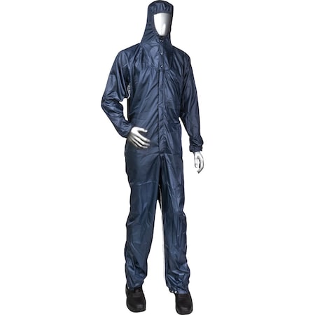 Uniform Technology Spray Barrier Paint / Powder Coating Hooded Coverall CCNQH2-26NV-XS