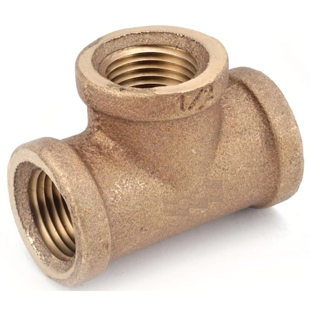 Anderson Metals Pipe Tee, 3/4 in, FIPT, Brass, 200 psi Pressure 738101-12