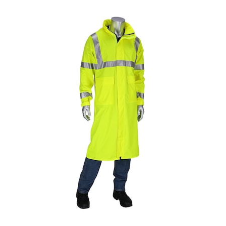Pip AR/FR ANSI Type R Class 3 Raincoat-48" 355-2505AR-LY/S