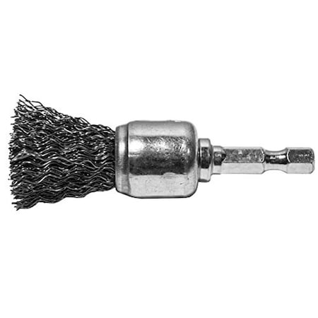 Century Drill & Tool 0.75 in. Crimped 0.01 Wire End Brush, 2PK CY76203