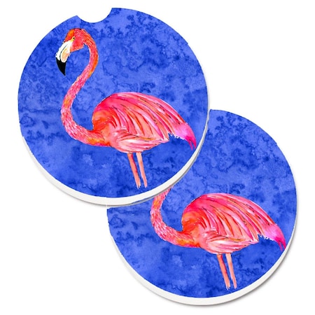 Carolines Treasures Flamingo Set of 2 Cup Holder Car Coaster 8685CARC