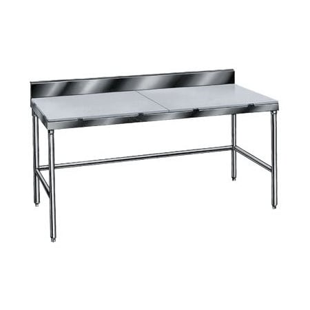 Advance Tabco Poly Top Table-Stainless Open Base TSPS-246