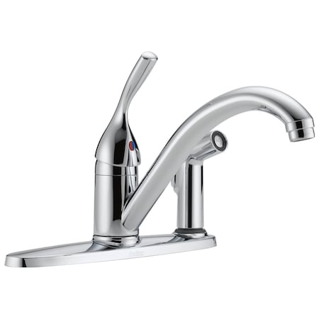 Delta 134-/ 100-/ 300-/ 400 Series Single Handle Kitchen Faucet with Integral Spray 300-DST