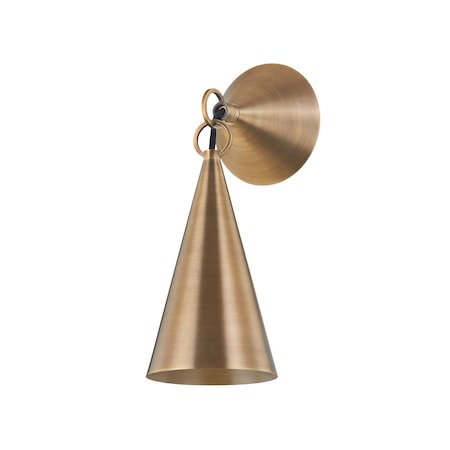 Troy Lighting Midvale 1 Light Wall Sconce 4.75 In. Patina Brass B1912-PBR