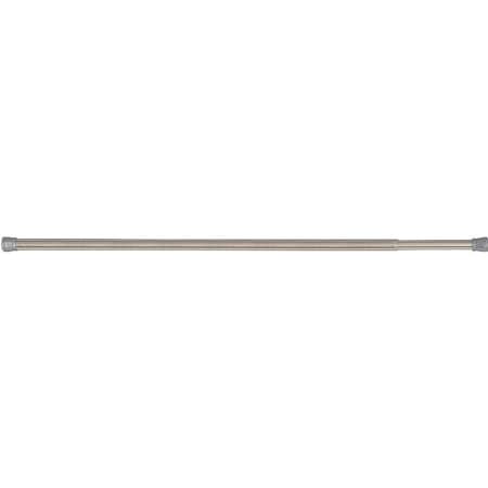 Simple Spaces Shower Curtain Rod, 7-1/2 lb, 36 to 63 in L Adjustable, 1 in Dia Rod, Steel, Brushed Nickel SD-SR36-BN