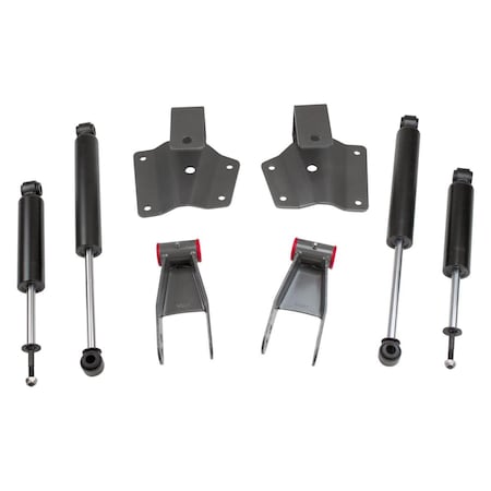 Whole-In-One Front & Rear Maxtrac Shocks Hangers & Shackles WH3637715