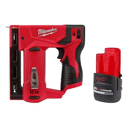 Milwaukee Tool Staple Gun Kit, 18 ga, 12 V DC 2447-20, 48-11-2425