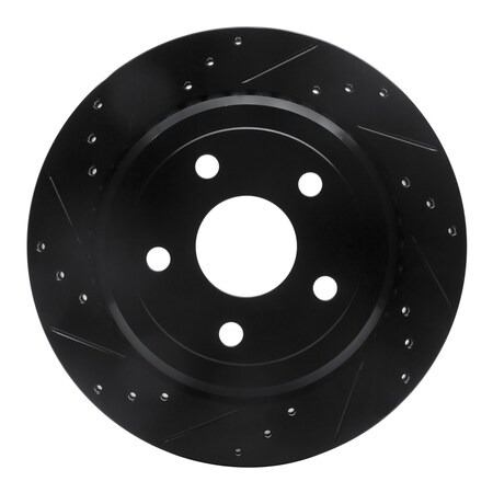 Dynamic Friction Co DFC Brake Rotor - Drilled and Slotted - Black 633-42006L