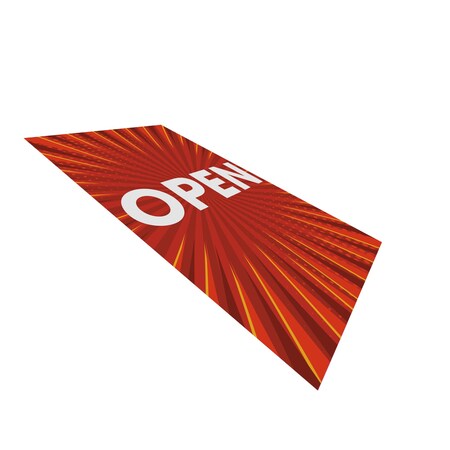 Showdown Displays 24 In X 36 In Superstrong Angle Iron Frame Graphic - Open Red Burst 908031-001