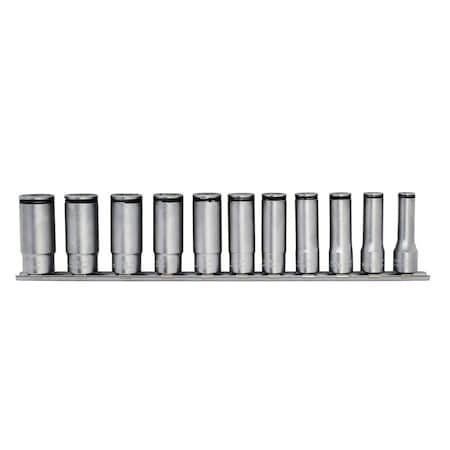 Ko-Ken Usa Special 3/8 Sq. Dr. Deep Nut Grip Socket Set  8-19Mm - 11 Pieces RS3350M/11