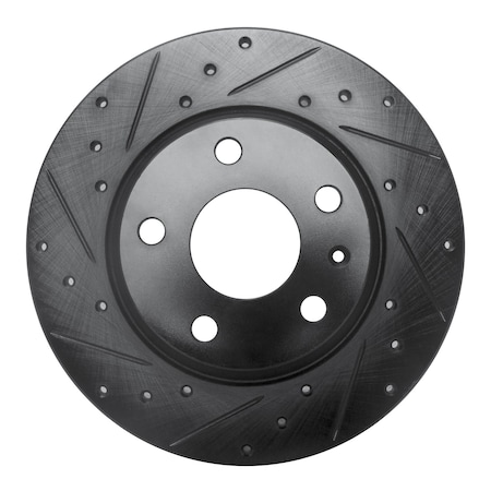 Dynamic Friction Co DFC Brake Rotor - Drilled and Slotted - Black 633-73053L