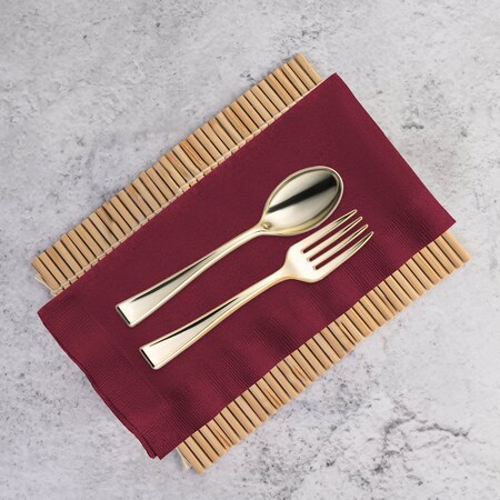 Smarty Had A Party Durable Burgundy Red Paper Dinner Napkins, 600PK 673122B-CASE