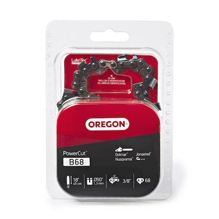 Oregon Full Chisel Chain, 18", 68 Drive Links B68