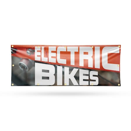 Signmission Electric Bikes, 48 Inch x 120 Inch, Vinyl Banner B-120-30555