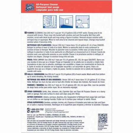 Spic And Span AllPurpose Cleaner, Orange PGC31973