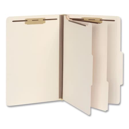 Pendaflex HD Pressboard Folder, 2/5-Cut Tab, Expands 2", 2 Dividers, 6 Fasteners, Legal, Manila, 10PK 1006955