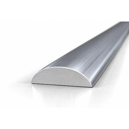 Brunner Aluminum Rub Rail 1/2" x 1/8" 6 Foot Silver Luster M280 SL6