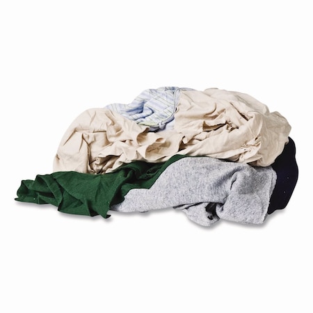 Monarch Brands Reclaimed Color T-Shirt Rags, Assorted, 125PK R020-C45-A-25