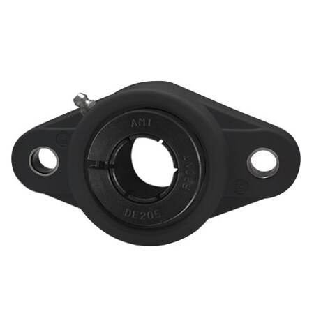 Ami Bearings SINGLE ROW BALL BEARING - 30MM WIDE ACCU-LOC BLACK 2-BOLT FLANGE UENFL206B