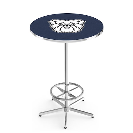 Holland Bar Stool Co 42" Chrome Butler University Pub Table, 36" dia. Top L216C4236Butler
