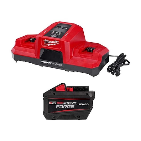 Milwaukee Tool M18 Super Charger + M18 RDL FORGE HD12.0 48-59-1815, 48-11-1813