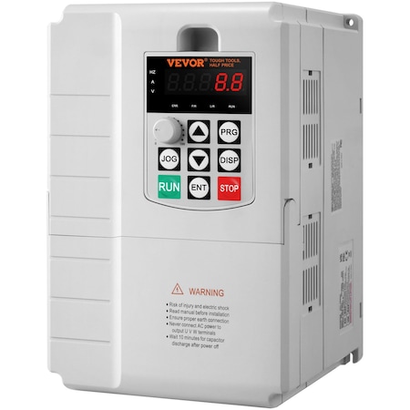 Vevor VFD 7.5KW, 34A, 10HP Variable Frequency Drive for 3-Phase Motor Speed Control AT1-7500X