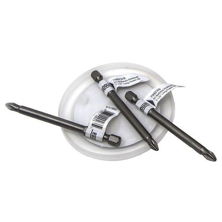 Eazypower Power Bit, No 2 Drive, Phillips Drive, 1/4 in Shank, Hex Shank, Chrome Vanadium Molybdenum Steel 9235