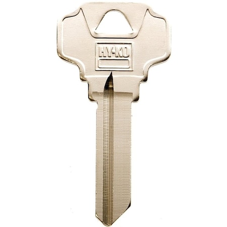Hy-Ko Key Blank, Brass, Nickel, For Schlage Cabinet, House Locks and Padlocks 11010SC4D