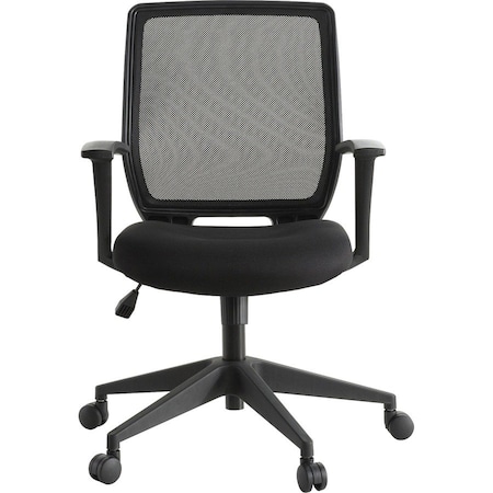 Lorell Executive Mid-Back Work Chair, Black Seat LLR84868