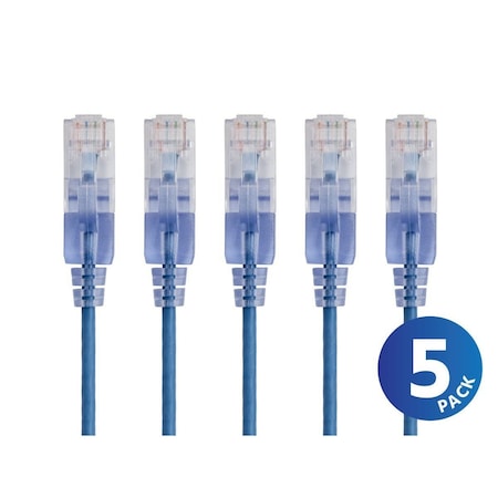 Monoprice SlimRun Cat6A Ethernet Patch Cable - Snagless RJ45_ UTP_ Pure Bare Cop 33198