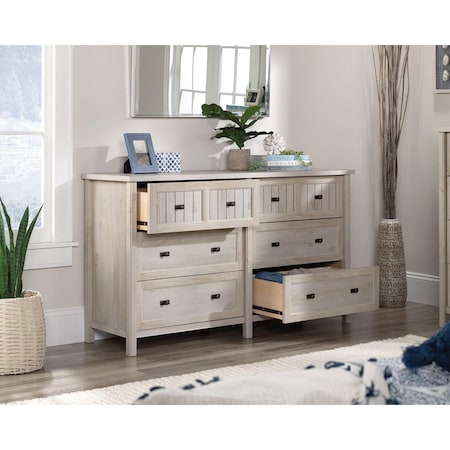 Sauder Costa 6 Drawer Dresser Chc A2 , Durable, 1 in. thick top for perfume, jewelry, photos, and more 427887