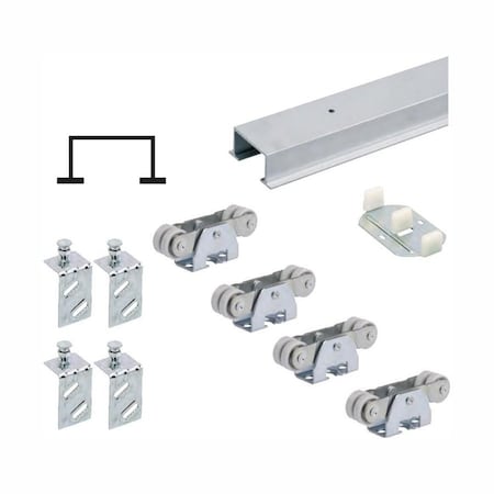 Hettich TopLine 72" Double Sliding Door Hardware and Track H.113336600