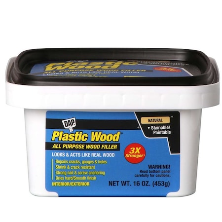 Plastic Wood 16 Oz Dap 00529 Natural Latex-Based All Purpose Wood Filler 529